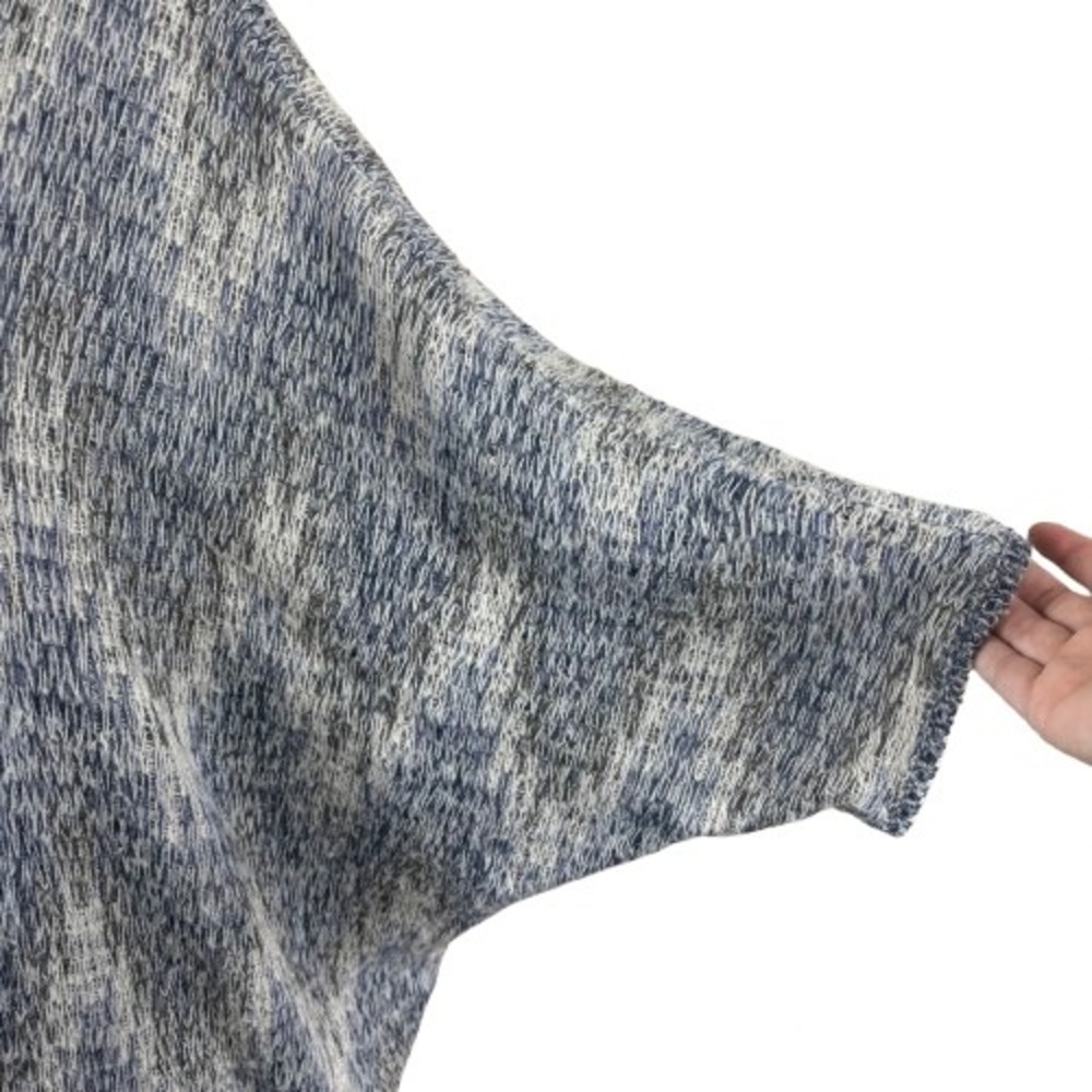 Lucky Brand Chevron Cocoon Cardigan Short Sleeve Knit Slouchy Cozy Size Medium - Picture 2 of 6